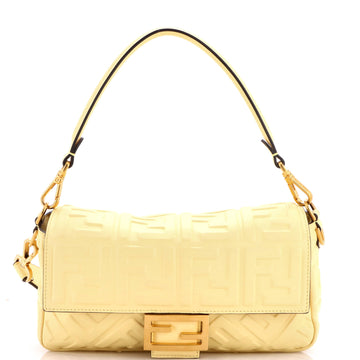 Fendi Baguette NM Bag Zucca Embossed Leather Medium