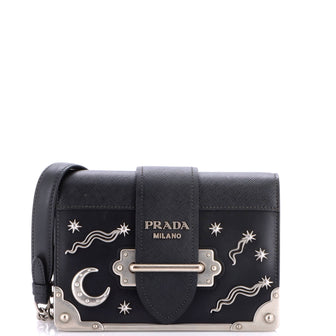 Prada Cahier Crossbody Bag Embellished Leather Small