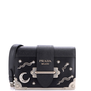 Prada Cahier Crossbody Bag Embellished Leather Small