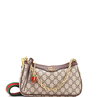 Gucci Ophidia Charm Shoulder Bag GG Coated Canvas Small