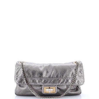 Chanel Drill Flap Bag Perforated Leather Medium