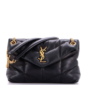 Saint Laurent Loulou Puffer Shoulder Bag Quilted Leather Small