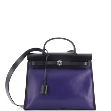 Hermes Herbag Zip Berline Vache Canvas and Leather 31