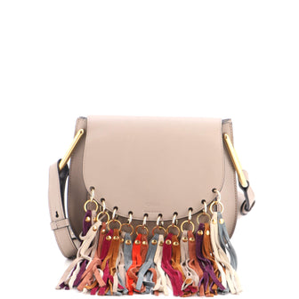 Chloe Multicolor Fringe Hudson Bag Leather Small