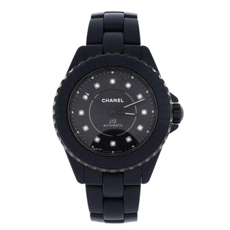 Chanel J12 Bleu Automatic Watch Ceramic and Stainless Steel with Diamond Markers 33