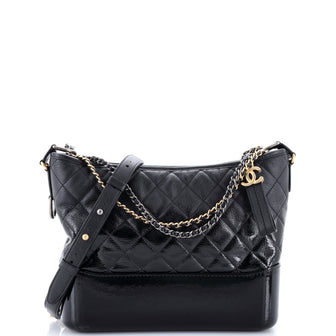 Chanel Gabrielle Hobo Quilted Goatskin and Patent Medium
