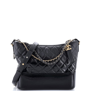Chanel Gabrielle Hobo Quilted Goatskin and Patent Medium