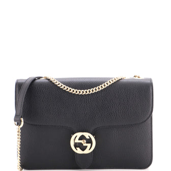 Gucci Interlocking Shoulder Bag Leather Medium