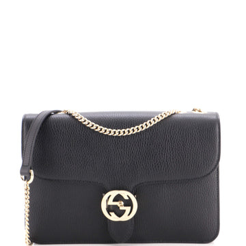Gucci Interlocking Shoulder Bag Leather Medium