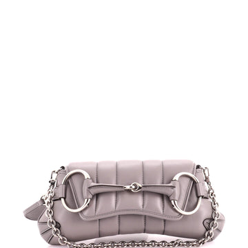 Gucci Horsebit Chain Shoulder Bag Vertical Quilted Leather Small