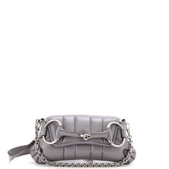 Gucci Horsebit Chain Shoulder Bag Vertical Quilted Leather Small
