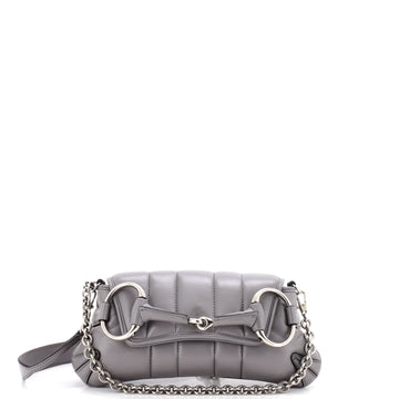 Gucci Horsebit Chain Shoulder Bag Vertical Quilted Leather Small