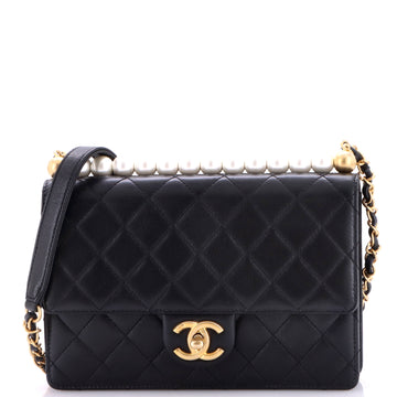Chanel Chic Pearls Flap Bag Quilted Lambskin Small