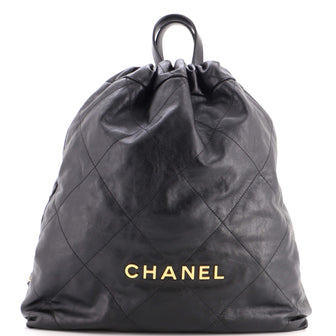 Chanel 22 Chain Backpack Quilted Calfskin Large