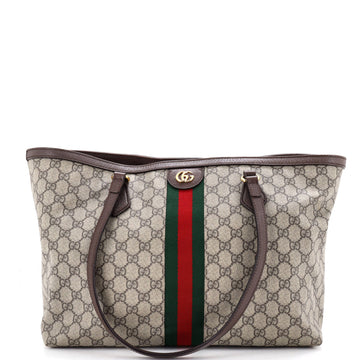 Gucci Ophidia Shopping Tote GG Coated Canvas Medium
