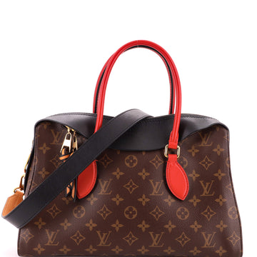 Louis Vuitton Tuileries Handbag Monogram Canvas with Leather
