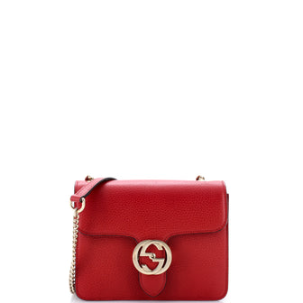 Gucci Interlocking Shoulder Bag Leather Small