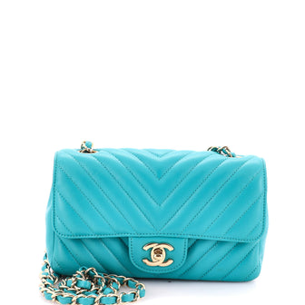 Chanel Classic Single Flap Bag Chevron Lambskin Mini