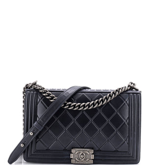 Chanel Paris-Salzburg Boy Flap Bag Embossed Calfskin New Medium