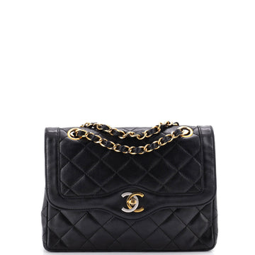 Chanel Vintage Two Tone CC Flap Bag Quilted Lambskin Small