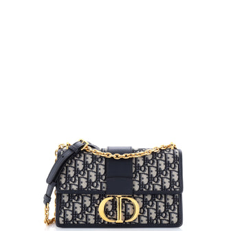 Christian Dior 30 Montaigne Chain Flap Bag Oblique Canvas East West