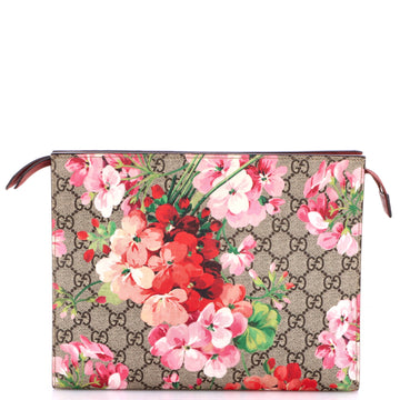Gucci Toiletry Pouch Blooms Print GG Coated Canvas Large