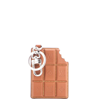 Louis Vuitton Chocolate Bar Charm and Key Holder Monogram Canvas and Leather