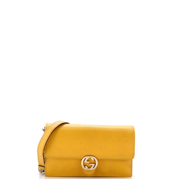 Gucci Interlocking Wallet on Chain Leather