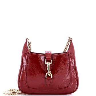 Gucci Jackie Notte Chain Hobo Patent Mini