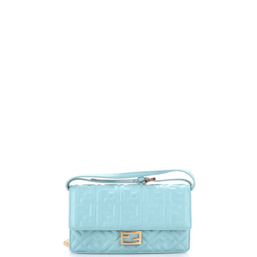 Fendi Baguette Wallet on Chain Zucca Embossed Leather