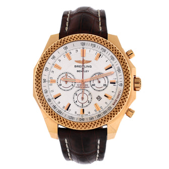 Breitling Bentley Barnato Chronograph Automatic Watch Rose Gold and Alligator 49