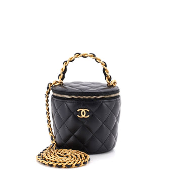 Chanel Afternoon Tea Vanity Bucket Bag Quilted Lambskin Mini