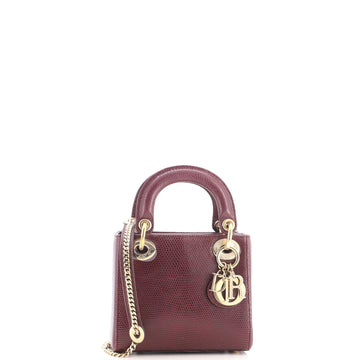 Christian Dior Lady Dior Chain Bag Lizard Mini