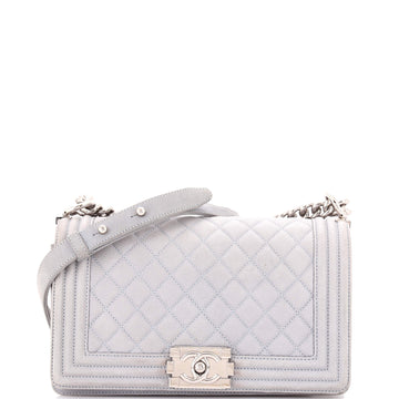 Chanel Boy Flap Bag Quilted Caviar Old Medium