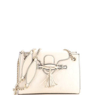 Gucci Emily Chain Flap Shoulder Bag Guccissima Leather Small