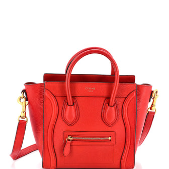 Celine Luggage Bag Grainy Leather Nano