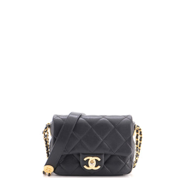Chanel Twist Your Buttons Flap Bag Quilted Caviar Mini