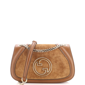 Gucci Blondie NM Chain Crossbody Bag Leather and Suede Medium