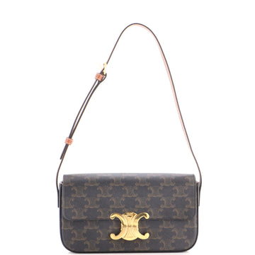 Celine Triomphe East-West Shoulder Bag Triomphe Coated Canvas