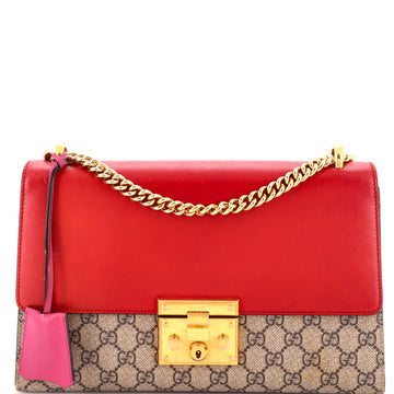 Gucci Padlock Shoulder Bag GG Coated Canvas and Leather Medium