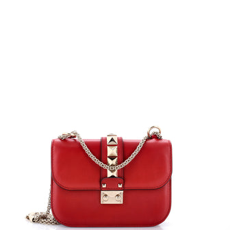 Valentino Garavani Glam Lock Shoulder Bag Leather Small