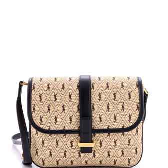Saint Laurent Top Flap Satchel Monogram All Over Canvas and Leather Small