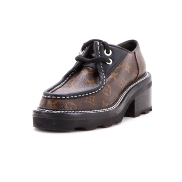 Louis Vuitton Women's LV Beaubourg Platform Derby Shoes Monogram Canvas