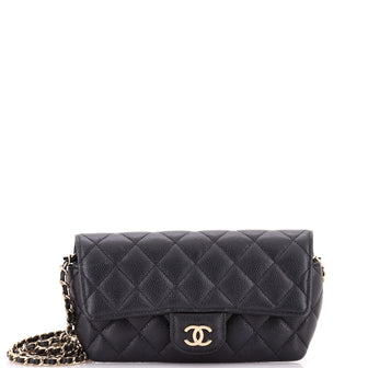 Chanel Classic Sunglasses Case with Chain Quilted Caviar