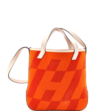 Hermes Cabas H en Biais Tote Canvas with Leather 27