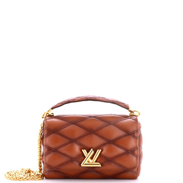 Louis Vuitton GO-14 Top Handle NM Handbag Malletage Leather MM