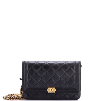 Chanel Boy Wallet on Chain Quilted Lambskin