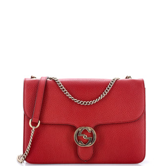 Gucci Interlocking Shoulder Bag Leather Medium