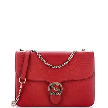 Gucci Interlocking Shoulder Bag Leather Medium