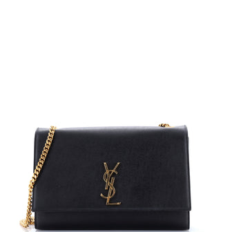 Saint Laurent Classic Monogram Crossbody Bag Grainy Leather Large